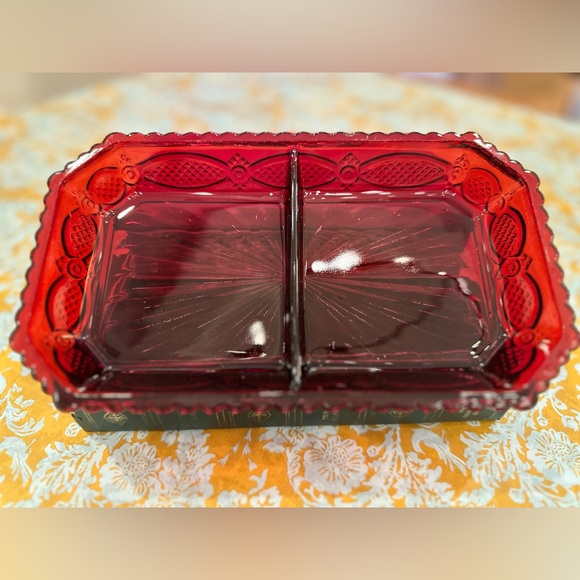 Avon Other - Cape Cod Ruby 9” Oblong 2 Part Relish by Avon